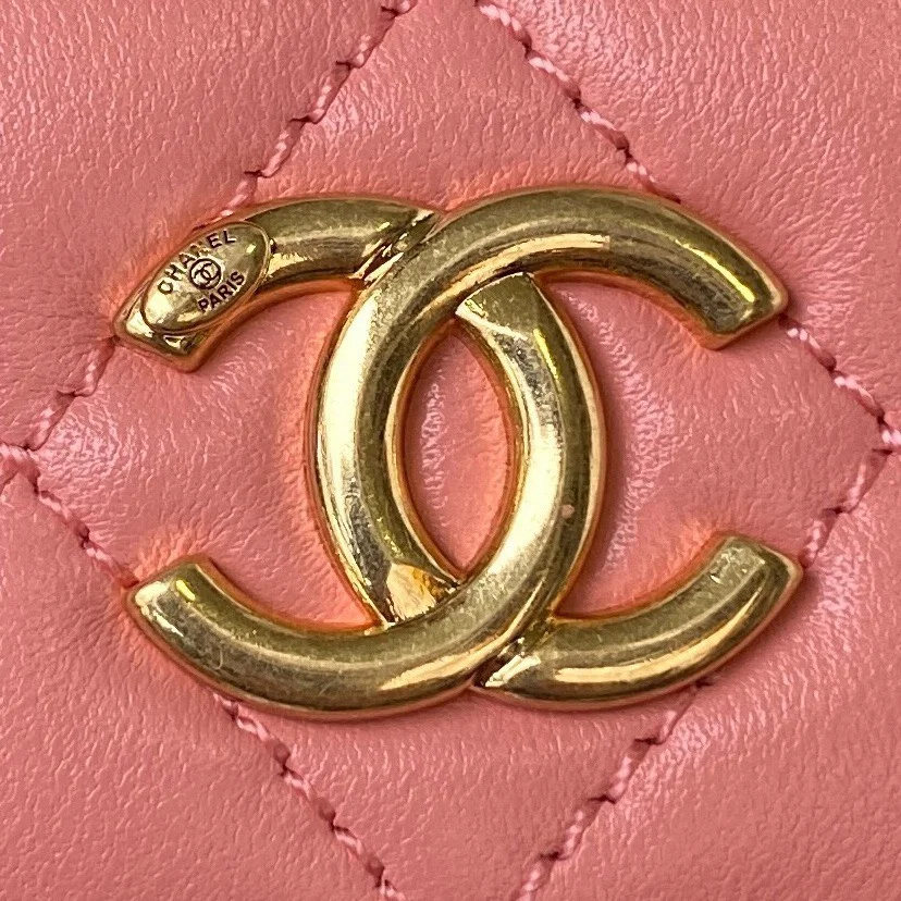 Chanel Woc Pink Handbags With Pearl Handle .5×14.5×5.5 cm product view 5