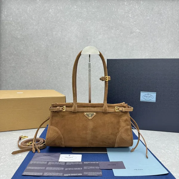 Prada Bonnie medium suede handbag for Women product photo
