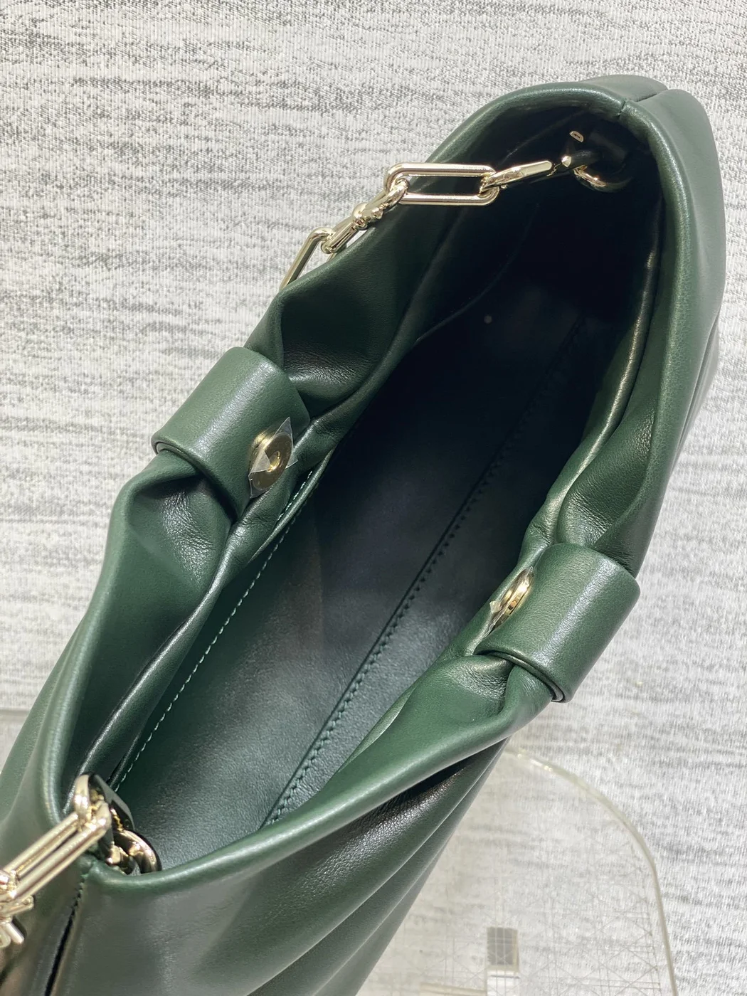 Dior Bow Bag Small Dark Green product view 7
