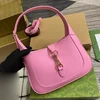 Gucci Jackie Small Shoulder Bag 27 In Pink Cracked Lacquer Calfskin Gold Hardware product view 5