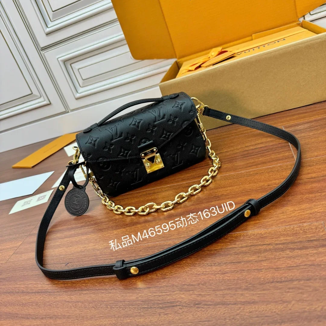 Louis Vuitton Pochette Métis East West Bag — Black product view 1