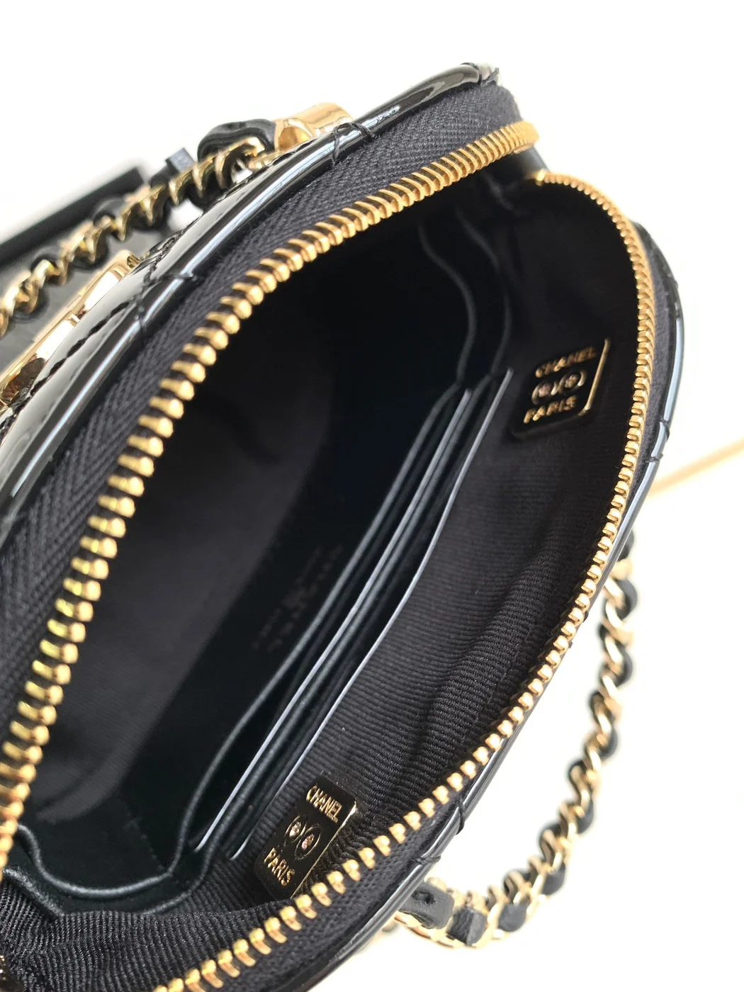 Chanel Mini Glossy Top-Handle Bag Black, 12 cm product view 3