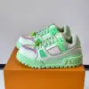 Louis Vuitton Men Light Green Leather Sneakers product view 3