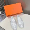 Hermès Women White Mesh Leather Mary Jane Flats product view 1