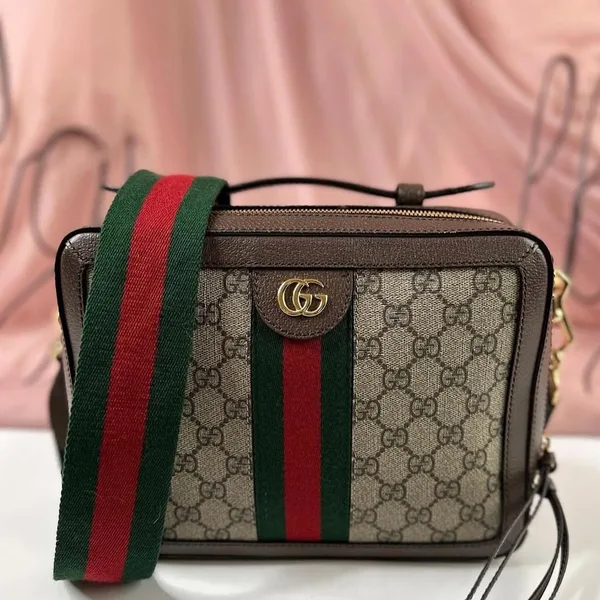 Gucci Brown Small GG Supreme Ophidia Bag product photo