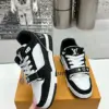 Louis Vuitton Women Black and White Sneakers — Monogram Trainer Style product view 4