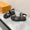 Louis Vuitton Women Multicolor Canvas Strap Black Sandals product view 3