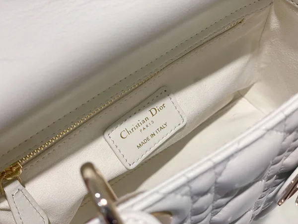 Dior Lady Abc Women’s Handbag White Soft Leather 20 cm product view 4