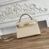 Hermès Mini 19 White Calfskin Gold Hardware Bag product view 1