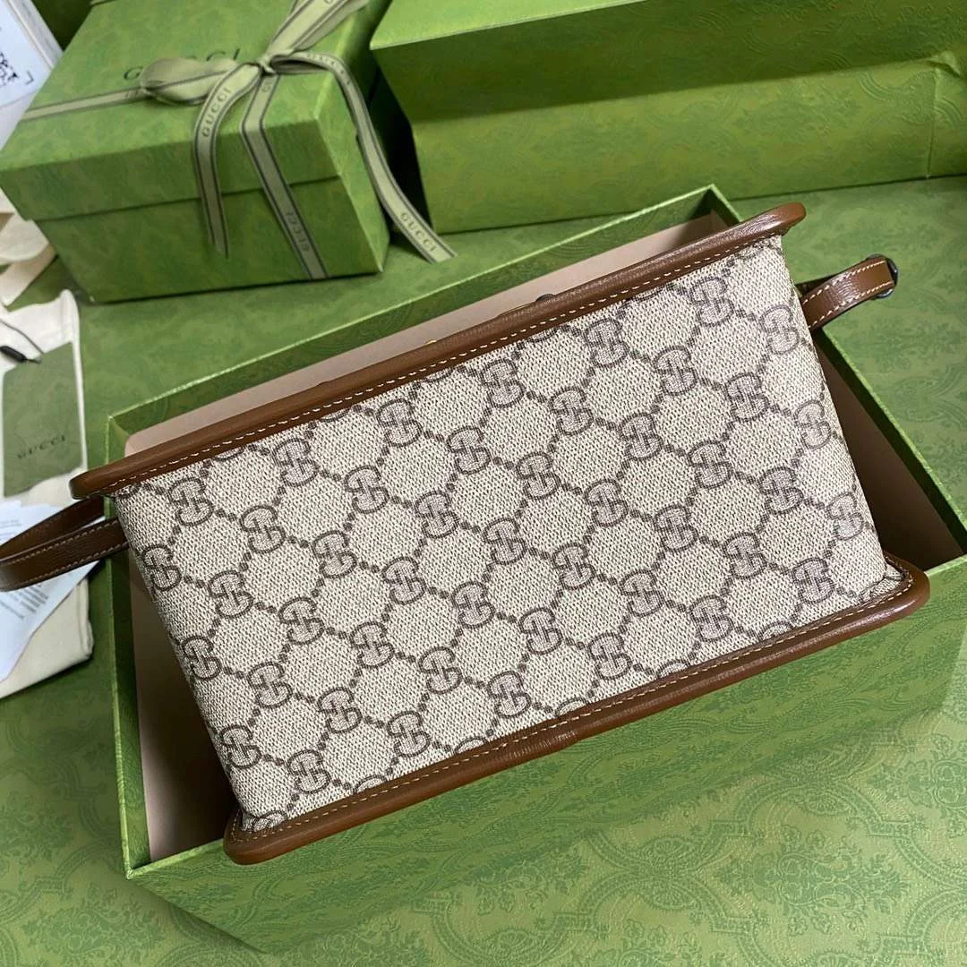 Gucci 1955 Women’s Handbag with Brown Handle 23x16x12cm product view 4
