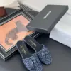Chanel Women Blue Denim Mules Flats product view 6