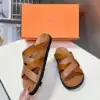 Hermès Women Brown Suede Leather Sandals product view 5