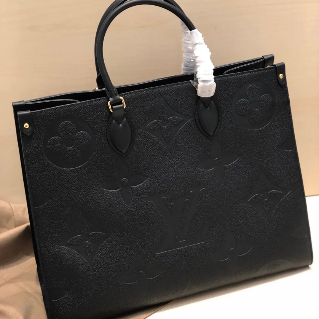 Louis Vuitton On The Go PM Tote Bag Black Handbags 35 cm product view 1