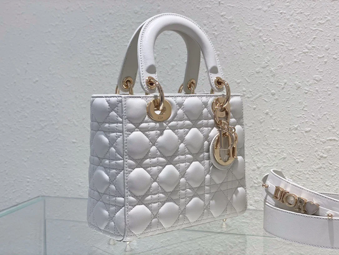 Dior Lady Abc Women’s Handbag White Soft Leather 20 cm product view 8