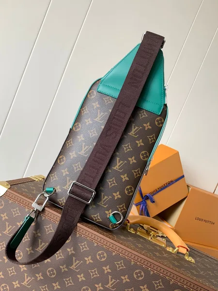 Louis Vuitton Avenue Slingbag 31 In Brown Mix Green Damier Graphite Canvas Bag product view 3