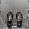 Louis Vuitton Women Brown Leather Chunky Loafers product view 2