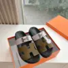 Hermès Women Pink And Olive Suede Sandals product view 3