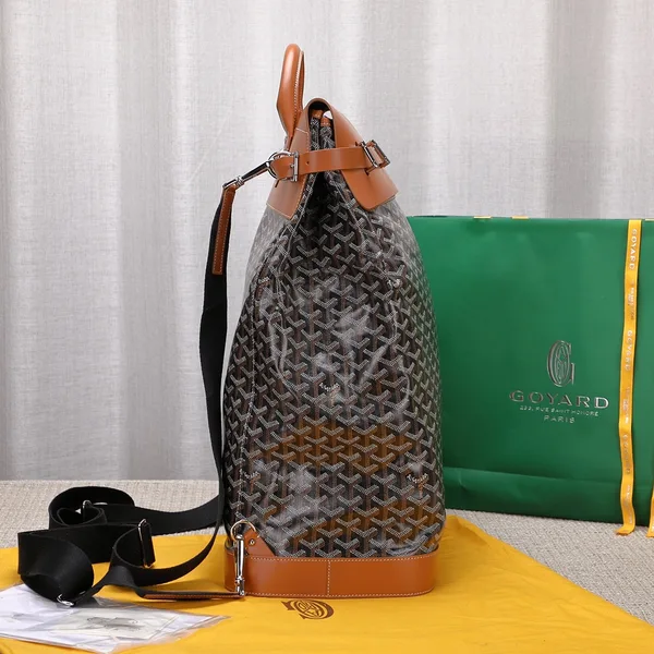 Goyard Black Goyardine & Brown Leather Steamer Bag product view 3