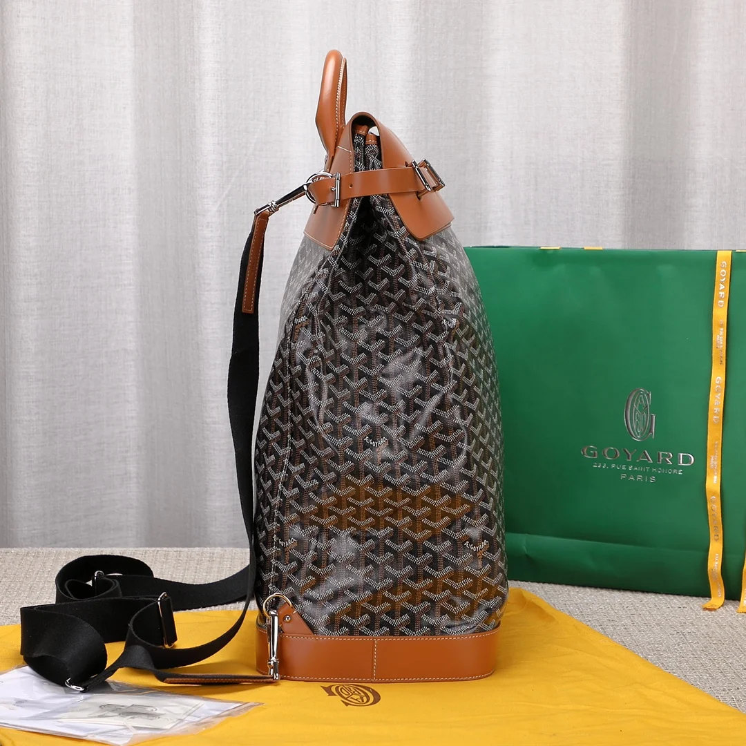 Goyard Black Goyardine & Brown Leather Steamer Bag product view 3