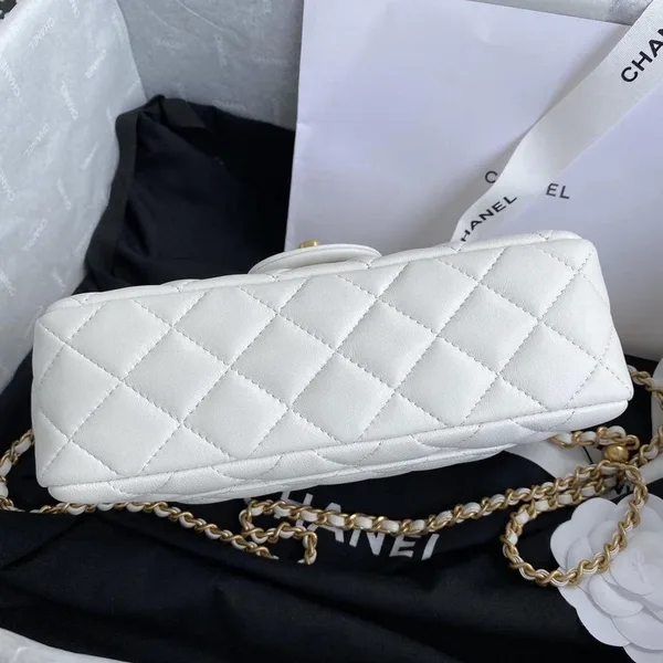Chanel White Pearl Crush Mini Flap Bag product view 4