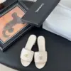 Chanel Women Ivory Quilted Leather Mules — Chain-Woven CC Detail product view 1