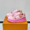 Louis Vuitton Men Pink Synthetic Leather Sneakers product view 3