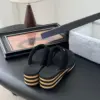 Chanel Women Black Fabric Strap Flip Flop Sandals product view 3