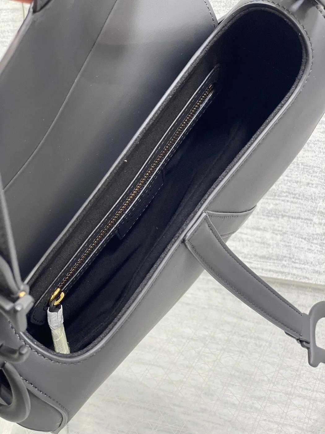 Dior Saddle Bag in Black with Black Hardware product view 6