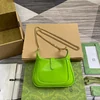 Gucci Jackie Notte Mini Bag 19 In Lime Green Cracked Lacquer Calfskin Gold Hardware product view 9