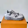 Louis Vuitton Men White Leather Gray Accents Sneakers product view 6