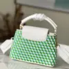 Louis Vuitton Capucines Green And White Pattern Handbags 21 cm product view 9