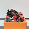Louis Vuitton Men Red Black Leather Sneakers product view 1