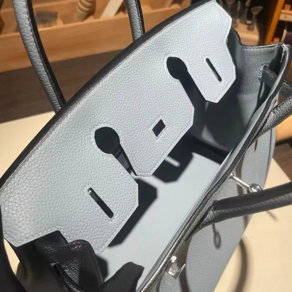 Hermès 25 Cloud Blue* Togo Leather *Silver* Hardware Bag product view 7