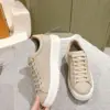 Louis Vuitton Women Beige Canvas Sneakers product view 4