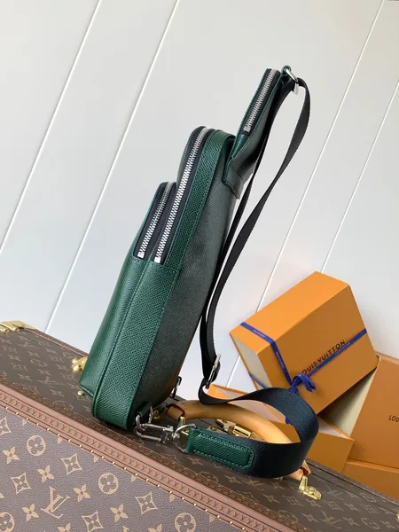 Louis Vuitton Avenue Slingbag 31 In Dark Green Taiga Leather Bag product view 6