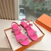 Hermès Women Pink Leather Sandals product view 1