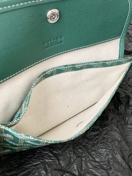 Goyard Green Goyardine Canvas & Chevroches Calfskin Saint Louis PM Tote product view 5