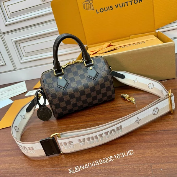 Louis Vuitton Alma Bag Brown Damier with Pale Strap product photo
