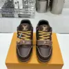 Louis Vuitton Women Brown Leather Sparkle Strap Sneakers product view 1