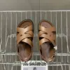 Hermès Women Brown Leather Strappy Sandals product view 2