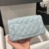 Chanel Classic Bell Bag Handbag Sheepskin Blue Lock Gold 20 cm product view 4