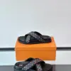 Louis Vuitton Men Black Multicolor Canvas Slides product view 4
