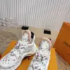 Louis Vuitton Women White Leather Multicolor Logo Sneakers product view 2