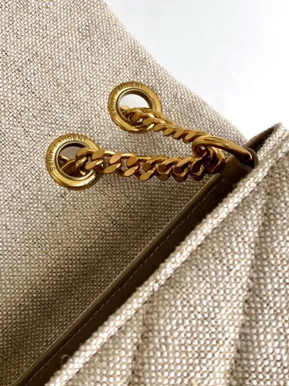 Saint Laurent Beige Suede Y Quilted Monogram Bag product view 6