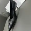 Valentino Women Black Leather Pointed Pumps product view 6