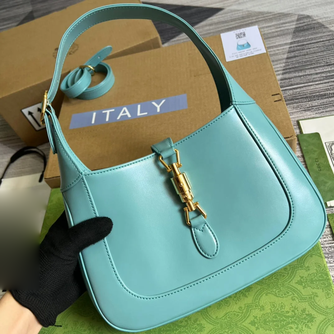 Gucci Jackie Small 28 Shoulder Bag In Blue Pastel Calfskin product view 2