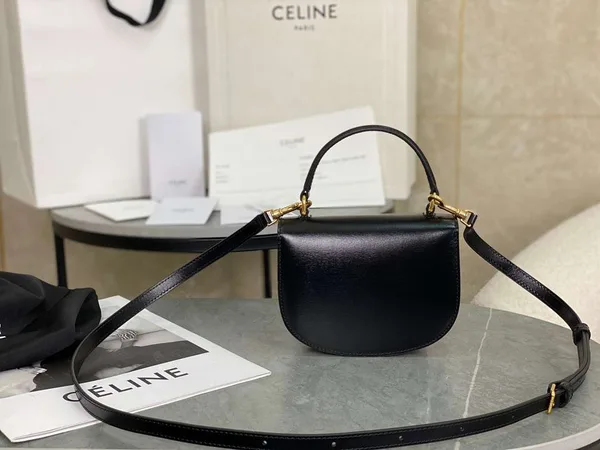Celine Handle Black Wrinkled Leather 15.5× .5x5cm Bag product view 8