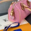 Louis Vuitton Nano Speedy Pink Mini Shiny Leather Handbags 16x10x7.5 cm product view 4