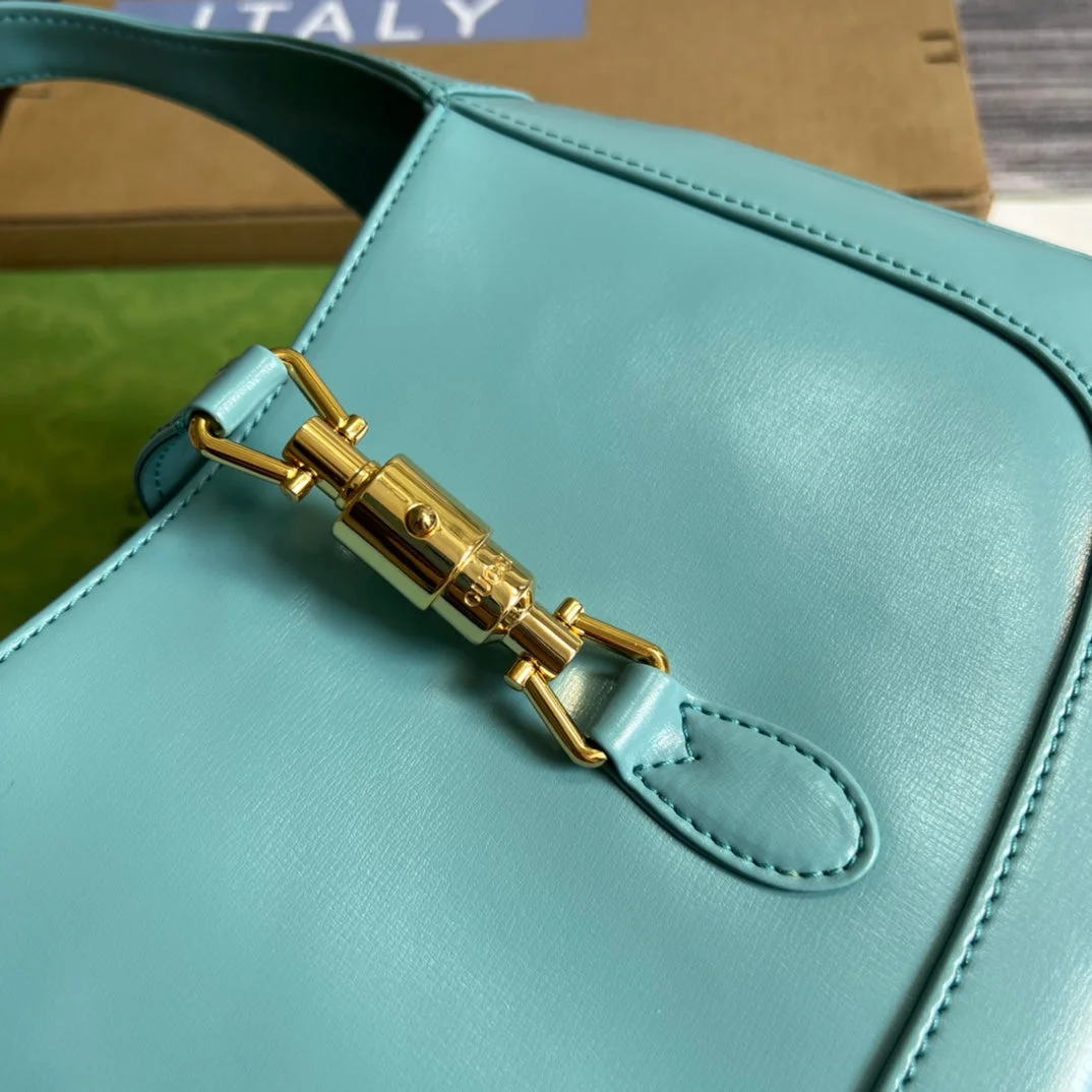 Gucci Jackie Small 28 Shoulder Bag In Blue Pastel Calfskin product view 4