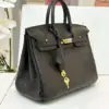Hermès Birkin 25 Black Ostrich Leather Gold Hardware Bag product view 2